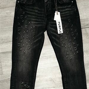 purple jeans
